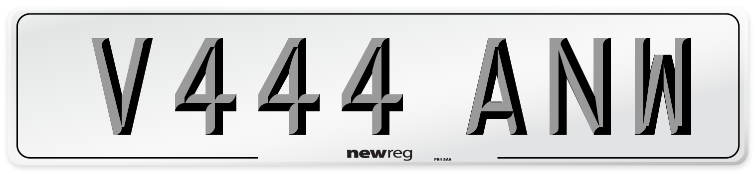 V444 ANW Number Plate from New Reg